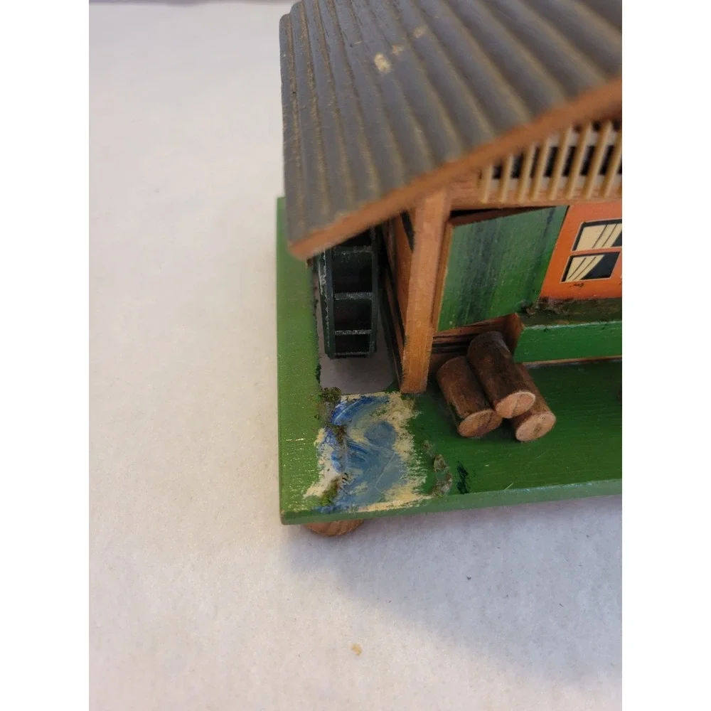MAPSA Swiss Chalet Music Box Vintage Alpine Cabin Jewelry Box Wood Dr Schiwago